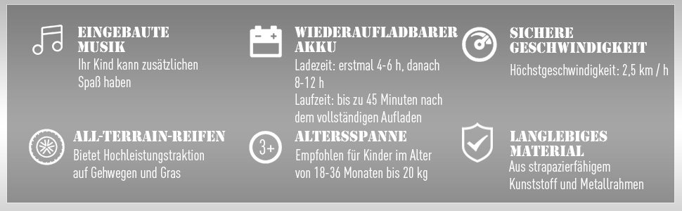 Elektro Kindermotorrad Kinderfahrzeug Elektro-Dreirad