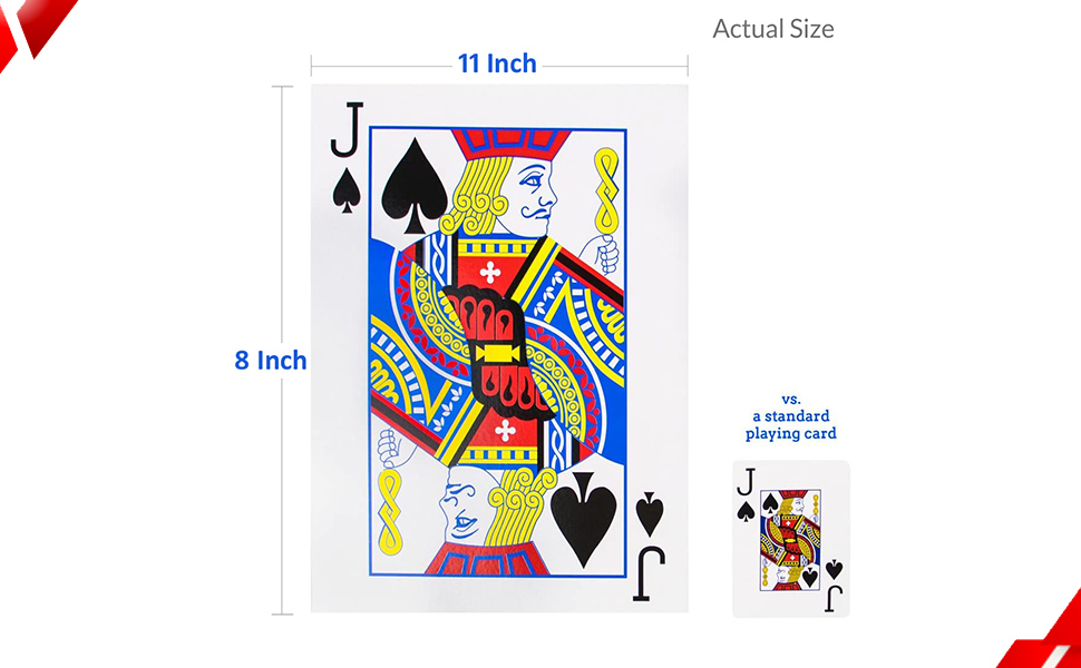 packnbuy playing cards jumbo size (11 x 8 inch) party games Multi