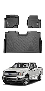 Amazon Com Coolshark Ford Edge Floor Mats Custom Fit Floor Liners For 2015 2020 Ford Edge 1st And 2nd Row Full Set Floor Mats All Weather Protection Black Automotive