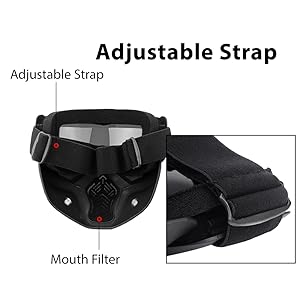 mototrance storm trooper detachable goggles nose face mask
