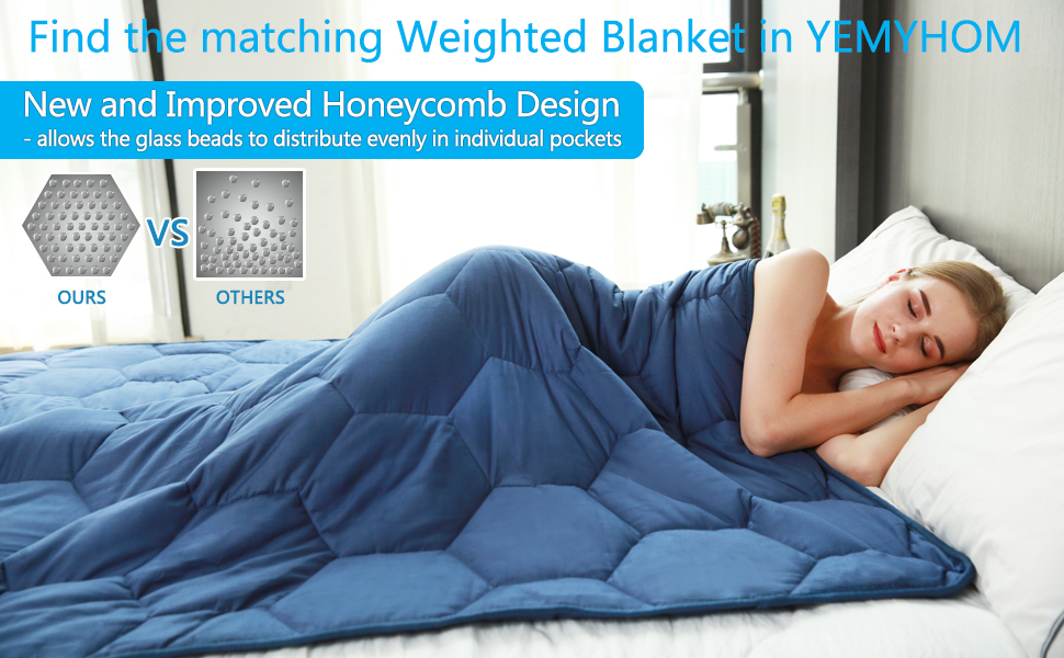 YEMYHOM 60" x 80" Removable Weighted Blanket Cover