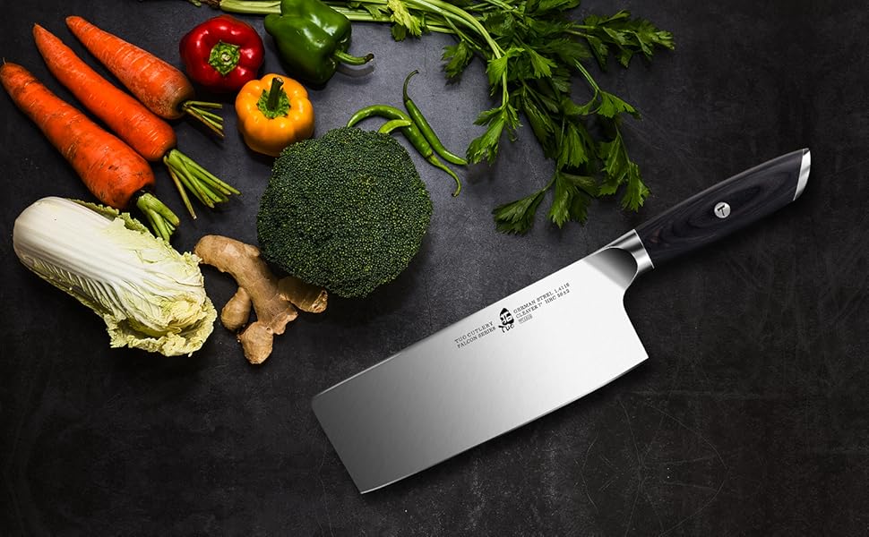 TUO Chinese Chef's Knives Cleavers Knife 7 inch Kitchen Vegetable
