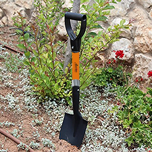 Ashman Mini Round Shovel | 20 Inche Short Handle Round Shovel with D Handle Grip