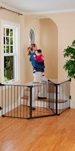 KidCo Auto Close Configure Gate Barrier Pet Baby Wide Irregular