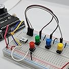 Serial Wombat 4B connected to 4 buttons