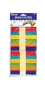 BAZIC Natural Colored Wood Craft Stick