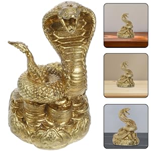 金属製 ゴールド 蛇と宝袋の彫刻 Amazon.co.jp: GREENADSCAPE 真鍮の蛇の像 動物の彫刻像 動物像