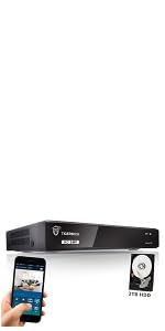 8 channel home security dvr with hard drive 2tb 5mp 1920p tigersecu super hd video recorder tiger