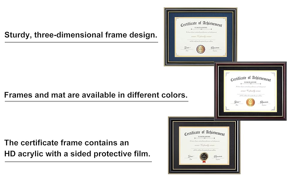 ELSKER&HOME Double Document/Photo Wood FrameMade for Certificates