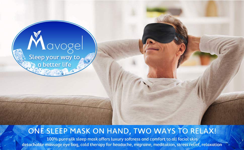 Mavogel Weighted Eye Mask for Sleeping Weighted Sleep Mask with