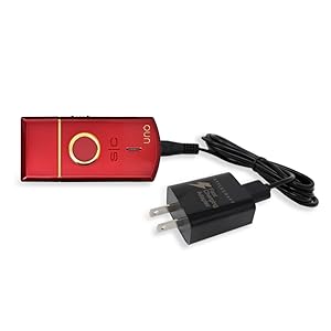 Image of foil shaver with USB connector plugged in