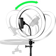 ring lamp with phone holder