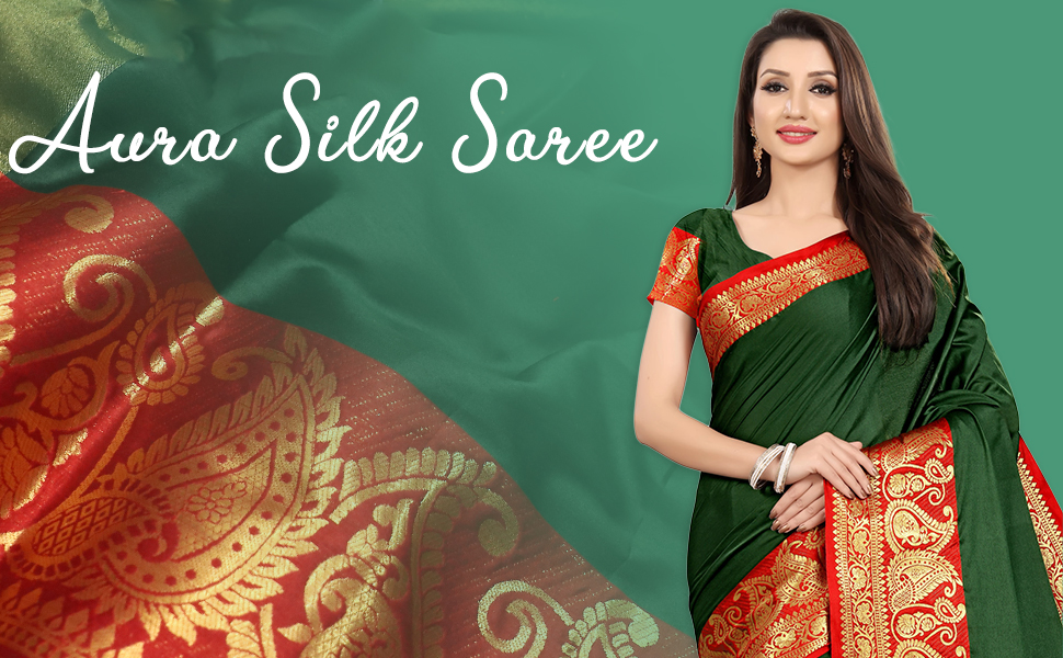 aura silk saree banner
