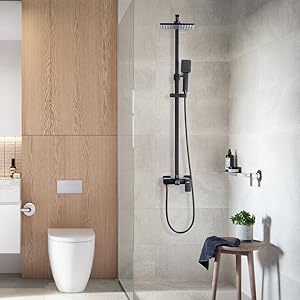 Auralum Columna de Ducha 2 funciones con Grifo, Barra Ducha ...