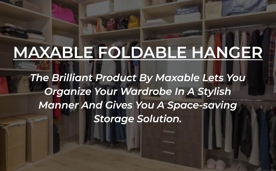 MAXABLE Wardrobe Space Saver Folding Hanger for Clothes/Multi-Purpose SPN-FOR1