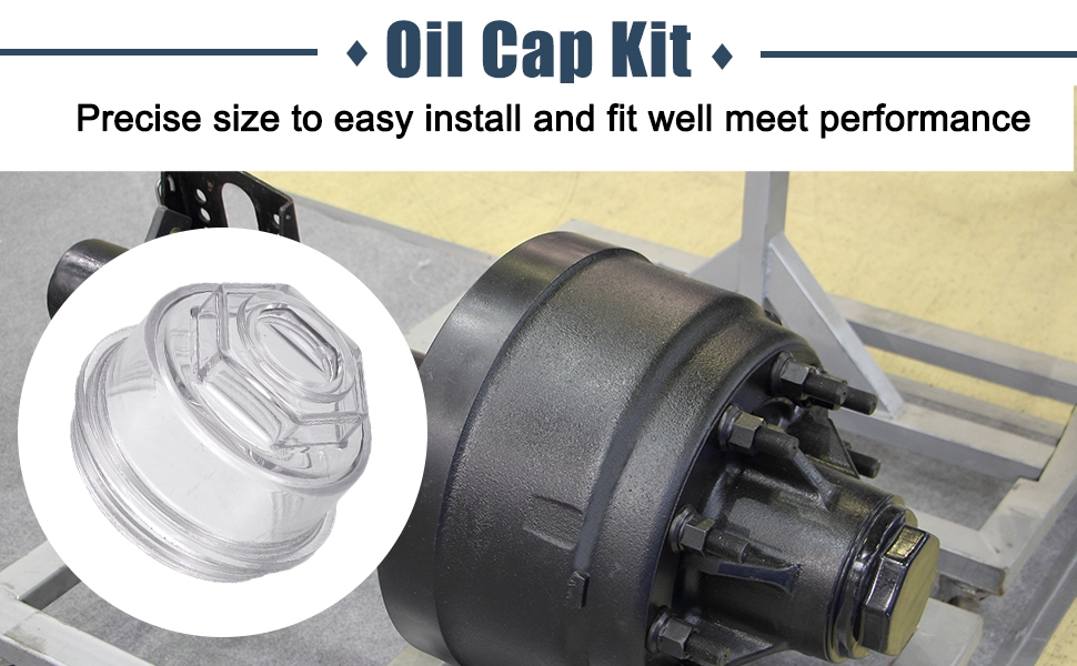 uxcell 3.75" Trailer Oil Cap Kit Oil Bath Dust Cap Plugs