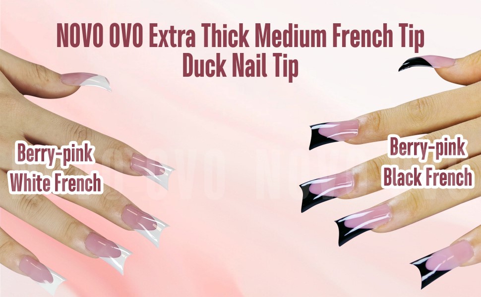 Medium French Tip Duck Nail Tip