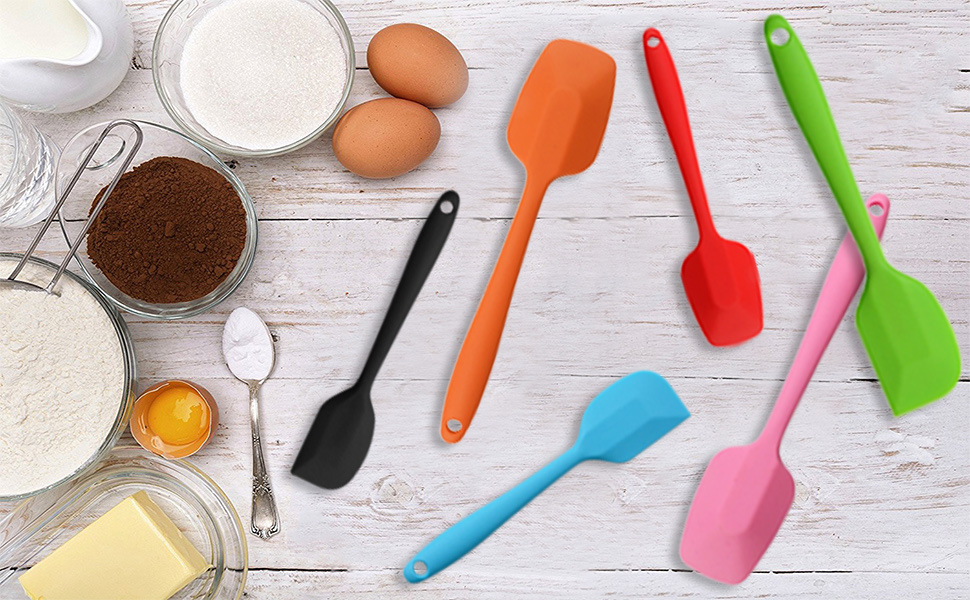 Silicone Spatulas Set, Rubber Spoon Spatula Heat Resistant Spoonula One