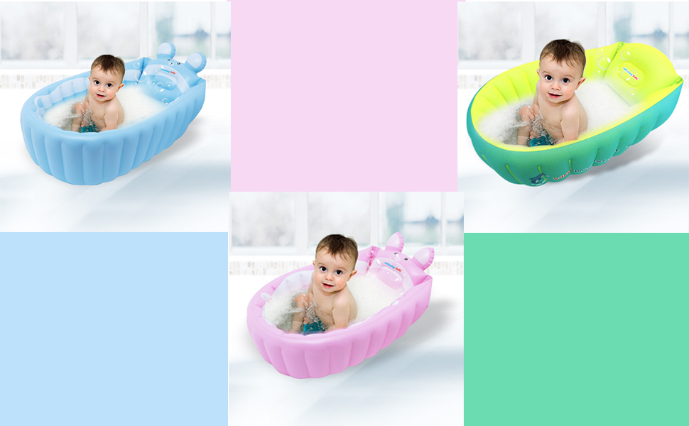 Amazon Com Relaxing Baby Inflatable Baby Bathtub Newborn Baby Bathtub Seat For Infant Non Slip Baby Pool For Sitting Up Portable Toddler Tub Shower Foldable Travel Tub With Pool Toy Air Pump Accessories Baby