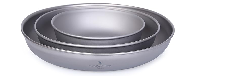Amazon | Boundless Voyage チタン皿 ラウンド プレート 食器 皿