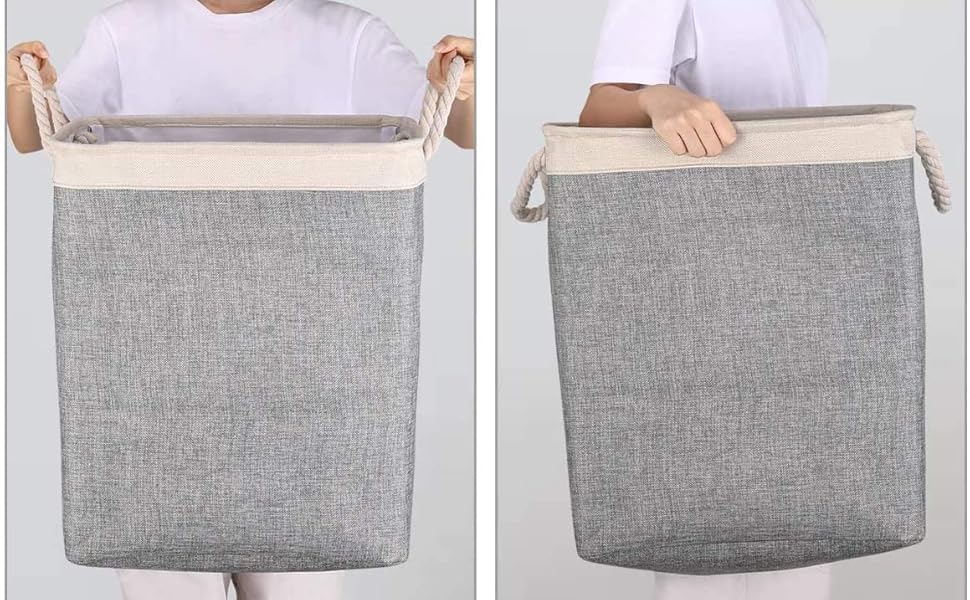 Qiyi Laundry Basket ランドリーバスケット 洗濯かご ランドリー収納 ランドリーボックス 洗濯ボックス 収納 持ち手付き おもちゃ収納ボックス 雑貨収納 洗濯物入れ 脱衣かご 男女兼用