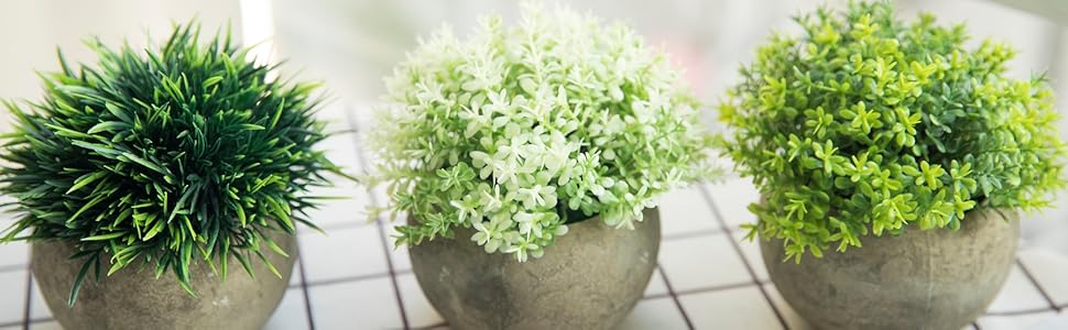 Amazon.com - The Bloom Times 2 Pcs Fake Plants for Bathroom/Home Office