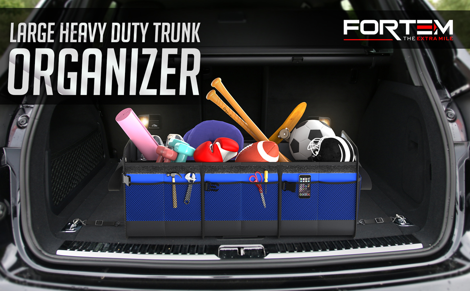 FORTEM Car Trunk Organizer, SUV Trunk Organizer, Car