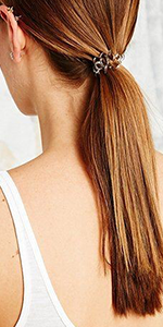Spiral Hair Ties Clear for Women Girls