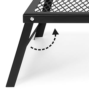 grill fire steel heavy duty camping