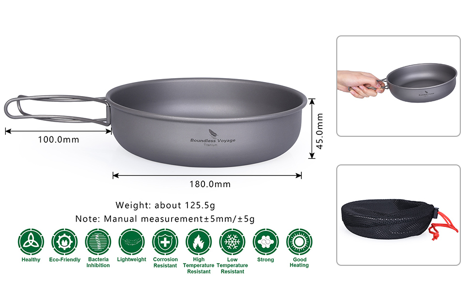 with Folding Handle Ultralight Camping Picnic Skillet Griddle