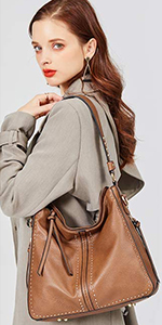 Concealed Carry Leather Hobo Purse