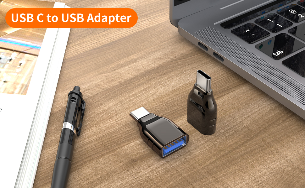 JXMOX USB C to USB Adapter (2 Pack),Zinc Alloy Thunderbolt 3 to USB 3.0 Female OTG