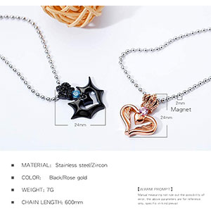 Sweet Crown ネックレス リング ブラウン ピンク 数回使用 ピンクゴールド ネックレス K-N1816PG｜THE KISS（ザ・キッス