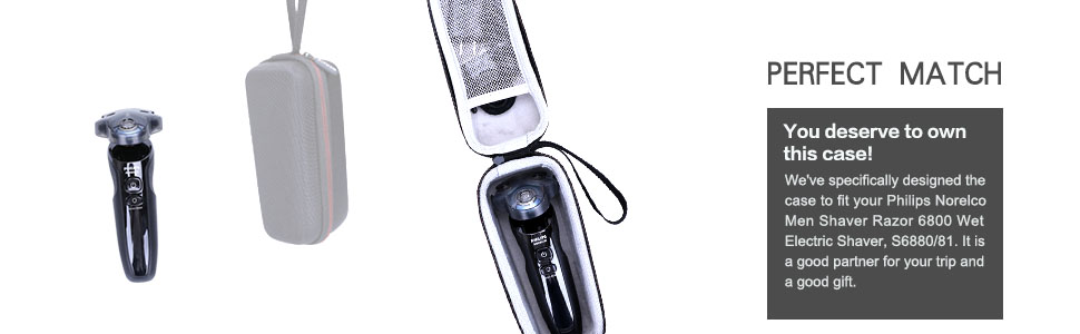 LTGEM Hard Travel Case for Philips Norelco Men Shaver Razor 2100 Wet Electric Shaver S1560/81
