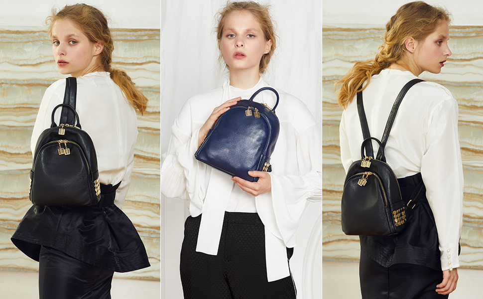leather backpack style handbags