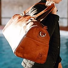 Oslo reistas Berliner Bags sporttas reiszak reiszakje leer bruine