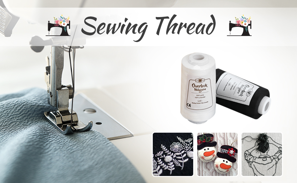 ilauke 4 Kone Overlock Thread Sewing Thread 40/2 3000 Yard (2743 Metres