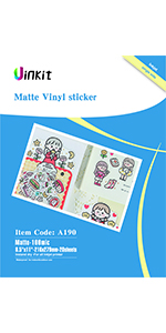 inkjet matte vinyl sticker