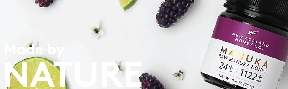 New Zealand Honey Co. Manuka Honey Made by Nature - Fruit flatlay