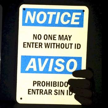SmartSign - S-8968-AL-14 "Danger - Construction Area, Authorized Personnel Only" Sign | 10" x 14" Aluminum Black/Red on White