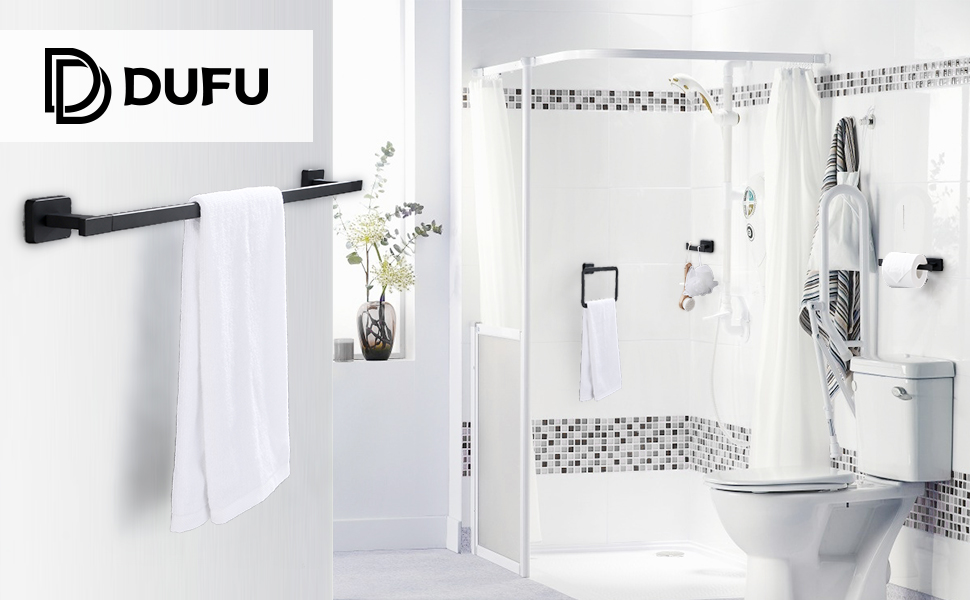 DUFU 4 Piezas Toalleros de Baño Juegos de Accesorios de Baño ...