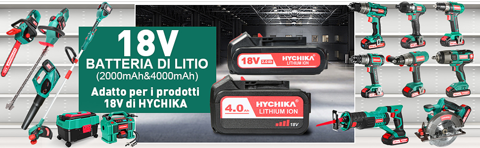 Avvitatore Ad Impulsi 18V, HYCHIKA 350Nm Avvitatori A Massa Battente 3000 IPM, 4.0Ah Batteria 18V, 3x Chiavi A Bussola Per 17/19/21mm, Caricatore Rapido, Mandrino 13mm (1/2), Con Valigetta Rigida 18 Avvitatore ad Impulsi