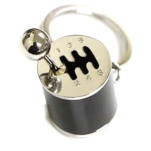 Chrome Polished Alloy Metal Gear Box Shifter Shape Key Chain Ring Keychain