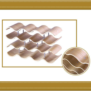 UNHO Casier à Bouteilles Empilable Range Bouteilles Vin En Bambou Porte Bouteilles Pour Maison Cuisine Bar 15 étagère bouteille vin