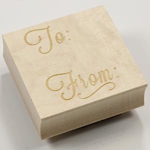 to from gift wooden engraved stamp