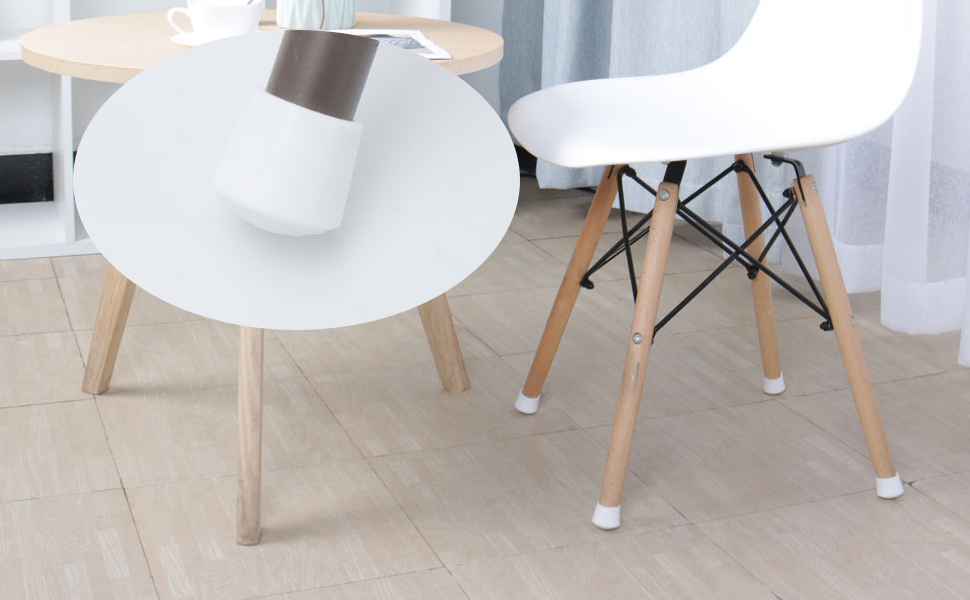 uxcell 16pcs Table Leg Caps 28mm 1 1/10 Inch Anti Slip Rubber Furniture Tip Feet Cover Pad Floor