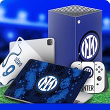 Head Case Designs Officially Licensed Inter Milan Blue and Black Full Logo Vinyl Faceplate Sticker Gaming Skin Decal Cover Compatible With Sony PlayStation 5 PS5 DualSense Controller 23 PS5 PS4 Playstation Head Case Designs