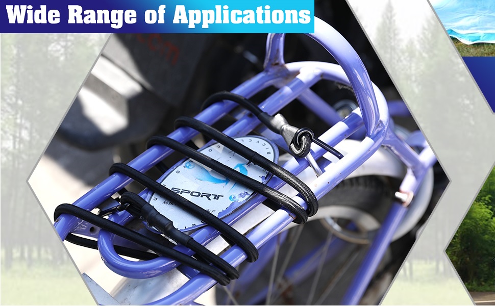 Anndason Bungee Cords with Hooks Heavy Duty Bungee Cord with Carabiner