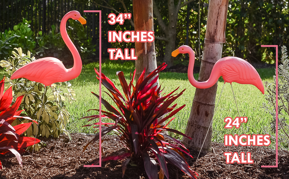 Galashield Pink Flamingo Yard Decorations Pack of 2
