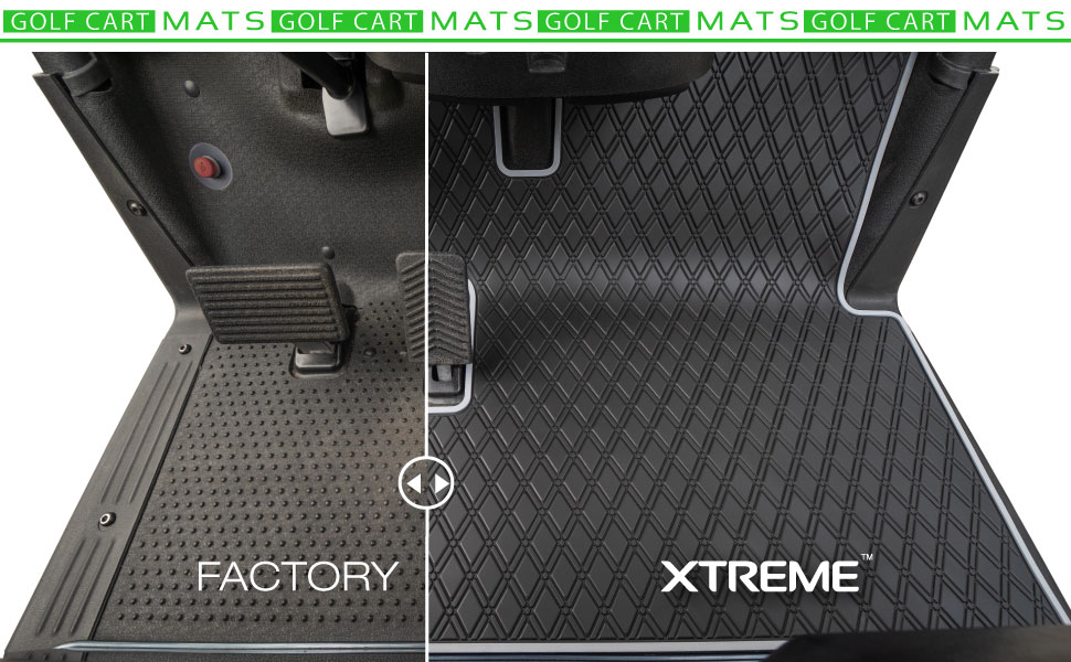 EZGO RXV Full Coverage Golf Cart Floor Liner Mat W/Color Options Fits